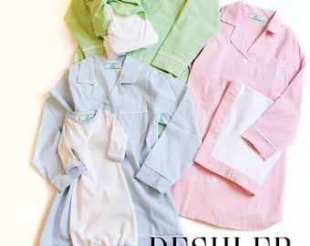 Mommy and Me GOWN set, mommy and me pajama set, hospital pajamas, matching mommy and me, matching mommy and me set, mommy and me, pajamas