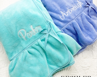Spa Wrap, Monogram Spa Wrap, Monogram Bath Wrap, Plush Spa wrap, girls grad gift, grad gift idea, bridesmaid gift idea, towel wrap, spa wrap
