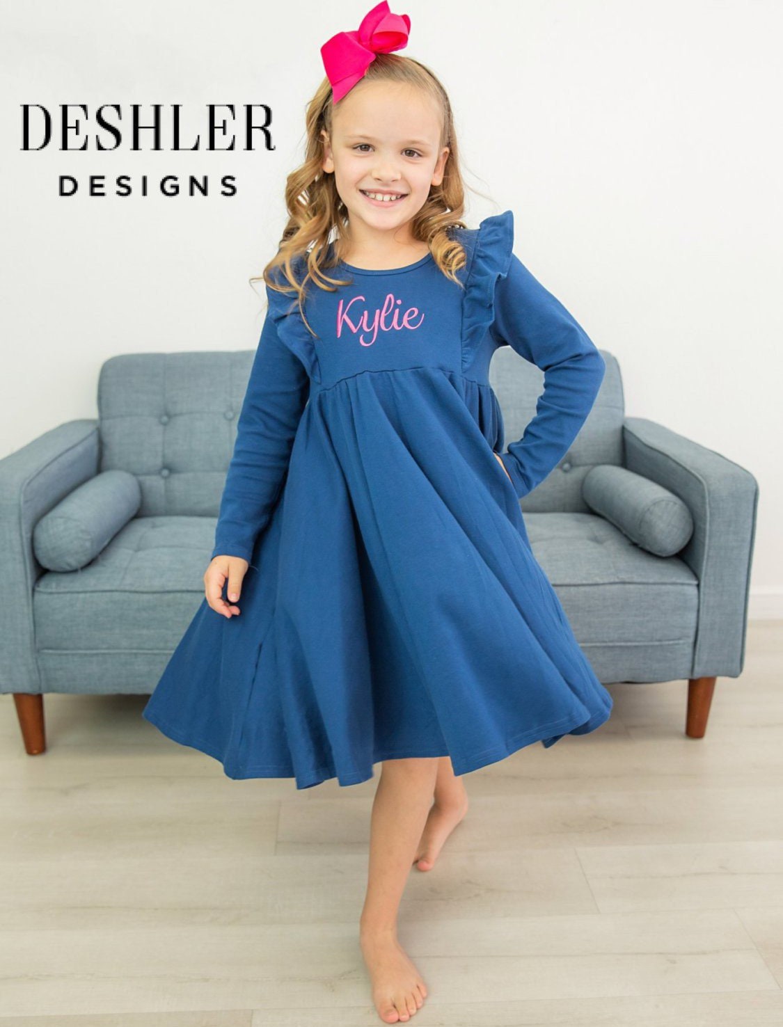 Monogrammed Toddler Dresses Etsy