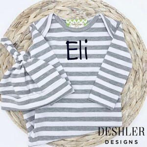 Baby Gown, infant gown, baby gown with name, Monogram baby gown, monogrammed gown, baby boy infant gown, baby boy layette