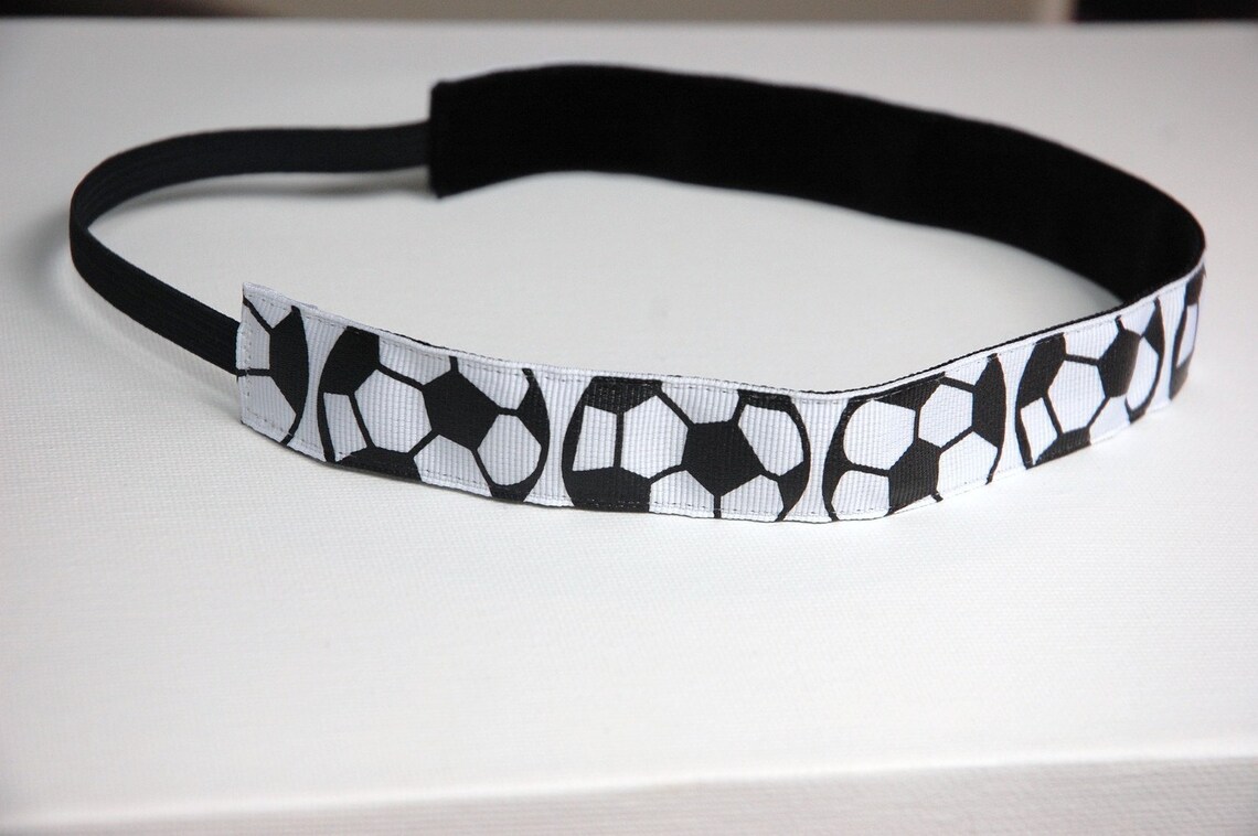 Soccer Headband Soccer Ball Headband Nonslip Soccer Etsy