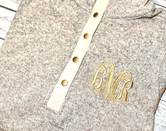 Monogrammed Tunic, monogram tunic, hingham tunic, monogram heathered pullover, tunic pullover, monogrammed pullover, monogram gift for her