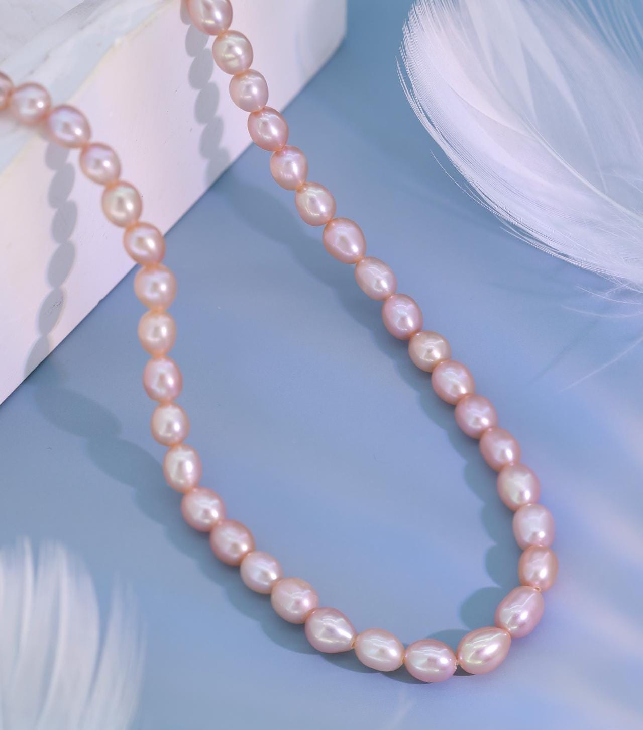 Elegant Pink Freshwater Pearl Necklace for Women | Real Natural Pearls, Silver Clasp, Timeless Classic Design | Gift for Her| Pearl pendant