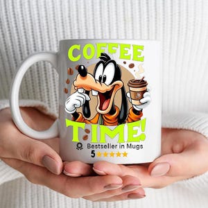 Lustige Cartoon-Kaffeetasse, Doof Art Kaffee Zeit Tasse, Hilarious Charakter Liebhaber Geschenk, Bold Espresso Zitat Keramiktasse