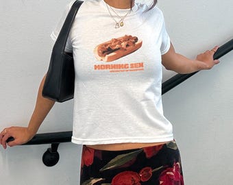 Y2K Graphic Crop Top: Funny Baby Tee