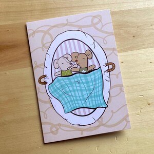 Carte de voeux pour nouveaux bébés / Cartes de bébés jumeaux / Carte de félicitations pour bébé !