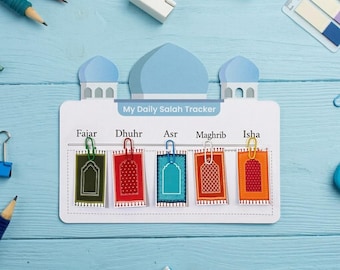 Kids Salah Tracker Printable – Islamic Prayer Chart for Children – Daily Namaz Tracker – Muslim Ramadan Activity – Digital Download
