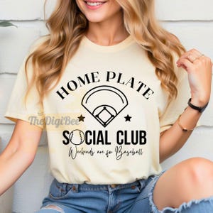 Home Plate Social Club Svg, Png, Baseball mom Svg, Baseball Season Svg, Baseball Shirt Svg, Trendy Aesthetic Shirt Design, Baseball Mama Svg