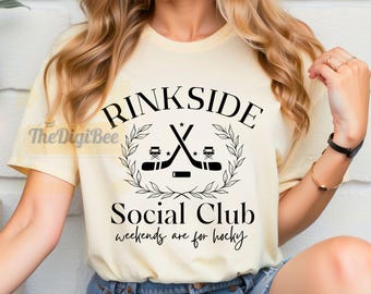 Hockey Mom SVG, Hockey SVG Rinkside Social Club, Hockey Shirt SVG, Hockey Season, Hockey Decor, Hockey Mom Shirt Svg, Sports Mom Svg