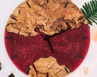 Resin Wall Clock, Epoxy Wall Clock, Unique Home Decoration , Wooden Wall Clock, Large Wall Clock, Housewarming Gifts, Personalized Gifts