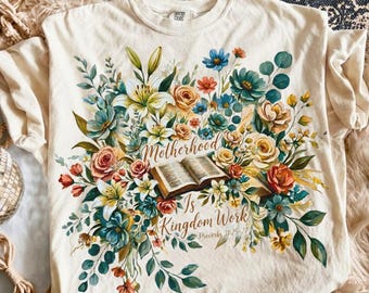 Christelijk moederschap is Koninkrijkswerk Spreuken 31 png, penseelstreek bloemen religieus bijbelvers sublimatie