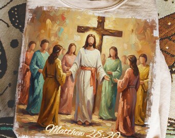 Christian Jesus Commission, religieuze bijbeltekst, Mattheüs 28:20, penseelstreeksublimatie, png