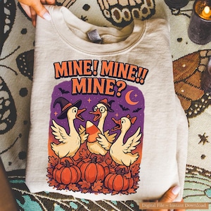 Funny Halloween Goose PNG: Retro Cartoon Candy Corn Shirt Design (Digital Download)