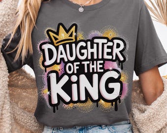 Daughter of the King Graffiti PNG: Christian Crown Design (Digital Download)