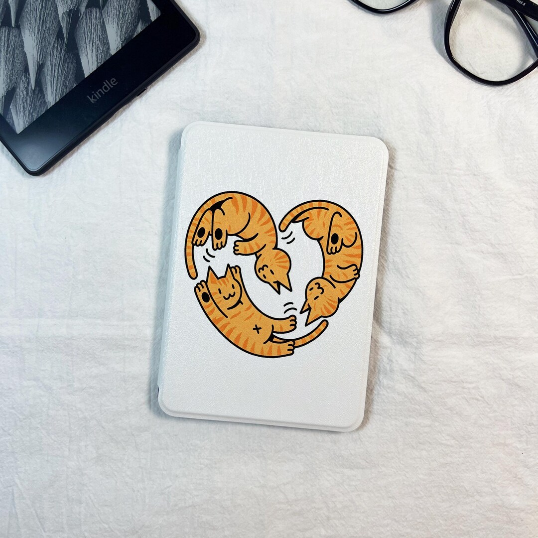 Cute Cat Side Detach Case With Strap for Kindle & Kobo Minimalist ...
