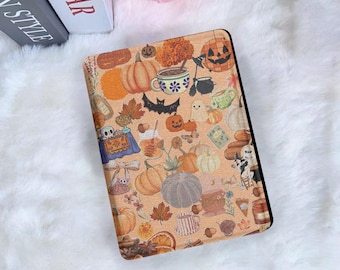 Kürbisse Geister Abnehmbare Kobo Clara Hülle Gemütlicher Herbst Kindle Hülle Mit Riemen Bücherwurm Geschenke Klare Kobo Hülle Magnetische Kindle Colorsoft Hülle