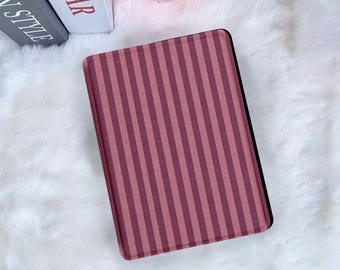 Funda para Kindle Paperwhite de 12.ª generación con diseño de rayas retro simple y parte trasera transparente. Funda para Kobo Clara de 7 pulgadas. Funda para Kobo Libra. Funda para Kindle Oasis/Scribe.