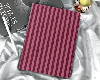May include: A burgundy tablet case with vertical stripes. A white stylus and a book with the words "MODE STYLE" are visible. A decorative skull-shaped candle holder is also present.
