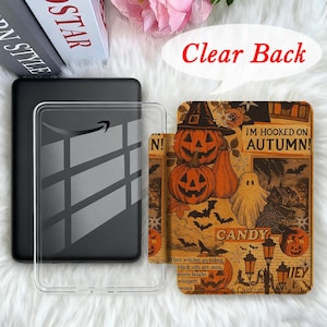 Vintage Spooky Pumpkin Ghost Halloween Kindle & Kobo Case with Hand Strap E-Reader Cover for 2024 New Kindle Paperwhite 12th Gen Gift Idea image 8