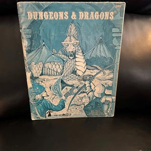 1978 Dungeons & Dragons Basic Rule Book Blue Cover 2nd Print #2011 TSR Magazine