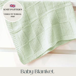 Knit Baby Blanket Pattern: Easy Beginner Project (PDF English)