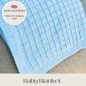 Easy Knit Baby Blanket Pattern: Beginner-Friendly (PDF English)