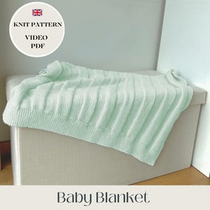 Knit Baby Blanket Pattern: Easy Beginner Project (PDF)