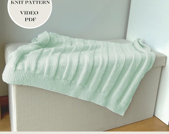 Knit Baby Blanket Pattern: Easy Beginner Project (PDF)