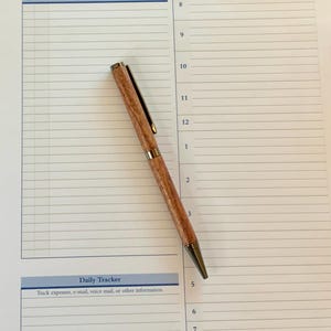 Handgemaakte houtdraaier | Macacaubahout gedraaide pen | Pensioencadeau | Professioneel cadeau | Jubileumcadeau voor mannen | Cadeau voor bruidegom