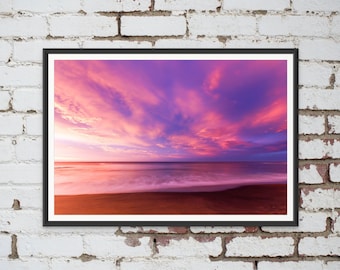 Bells Beach at Sunrise, Victoria, Australia. Wall Art, Travel Landscape Poster