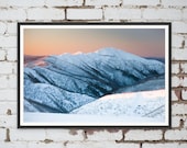 Mt Feathertop at sunset in the Victorian High County, Australia. Wall Art, Travel Landscape Poster