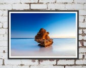Lizard Rock at Number 16 Beach in Rye, Mornington Peninsula, Melbourne, Victoria, Australia. Wall Art, Travel Landscape Poster