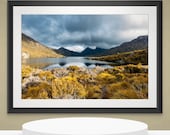 Stormy Cradle Mountain in Tasmania, Australia. Wall Art, Travel Landscape Poster