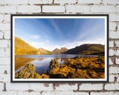 Cradle Mountain and Dove Lake in Tasmania, Australia. Wall Art, Travel Landscape Poster
