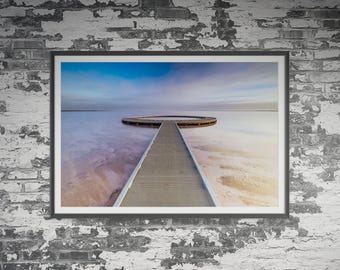 Impression du lac Tyrrell Salt Lake, Victoria, Australie, art mural, paysage de voyage, affiche