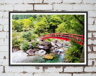 Ryujin Falls in Nakatsugawa City Japan. Wall Art, Travel Landscape Poster