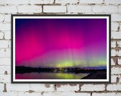 Aurora Australis Appearance in Melbourne, Victoria, Australia. Wall Art, Travel Landscape Poster