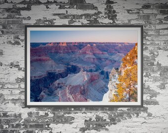 Le Grand Canyon en hiver au crépuscule en Arizona, aux États-Unis. Art mural, affiche de paysage de voyage