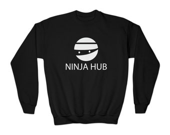 Classic Ninja Hub Youth Crewneck Sweatshirt