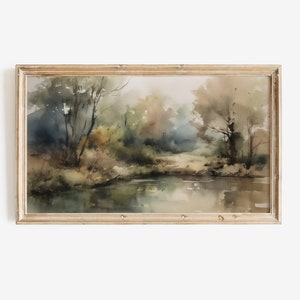 Instant Download | Watercolor Landscape Digital Smart TV Art | Smart TV Art Digital Download | Samsung Frame Tv Art