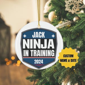 Personalized Ninja Warrior Ornament, Ninja Warrior, Custom Name, Ninja in Training