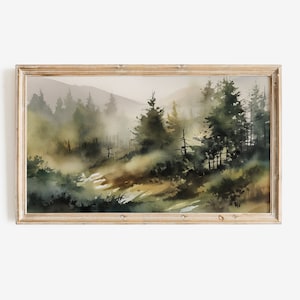 Smart TV Kunst Digital Download | Gedämpfter Ton Aquarell Landschaft Digital Smart TV Art| Sofort Download | Samsung Frame Tv Art