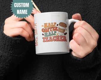 Personalisierte Lehrer-Geschenk-Tasse, Lehrer-Kaffeetasse, personalisierte Lehrer-Tasse
