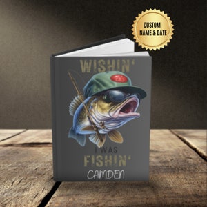 Custom Fishing Catch List Journal - Personalized Fishing Note Book - Custom Fishing Gift
