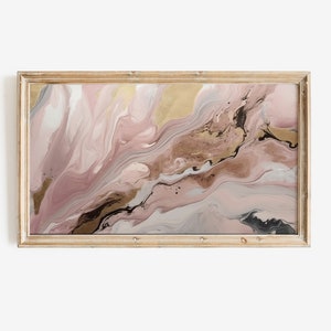 Pink and Gold Marble| Smart TV Art Digital Download| Marble Wall Decor | Instant Download | Samsung Frame Tv Art | Marble Download