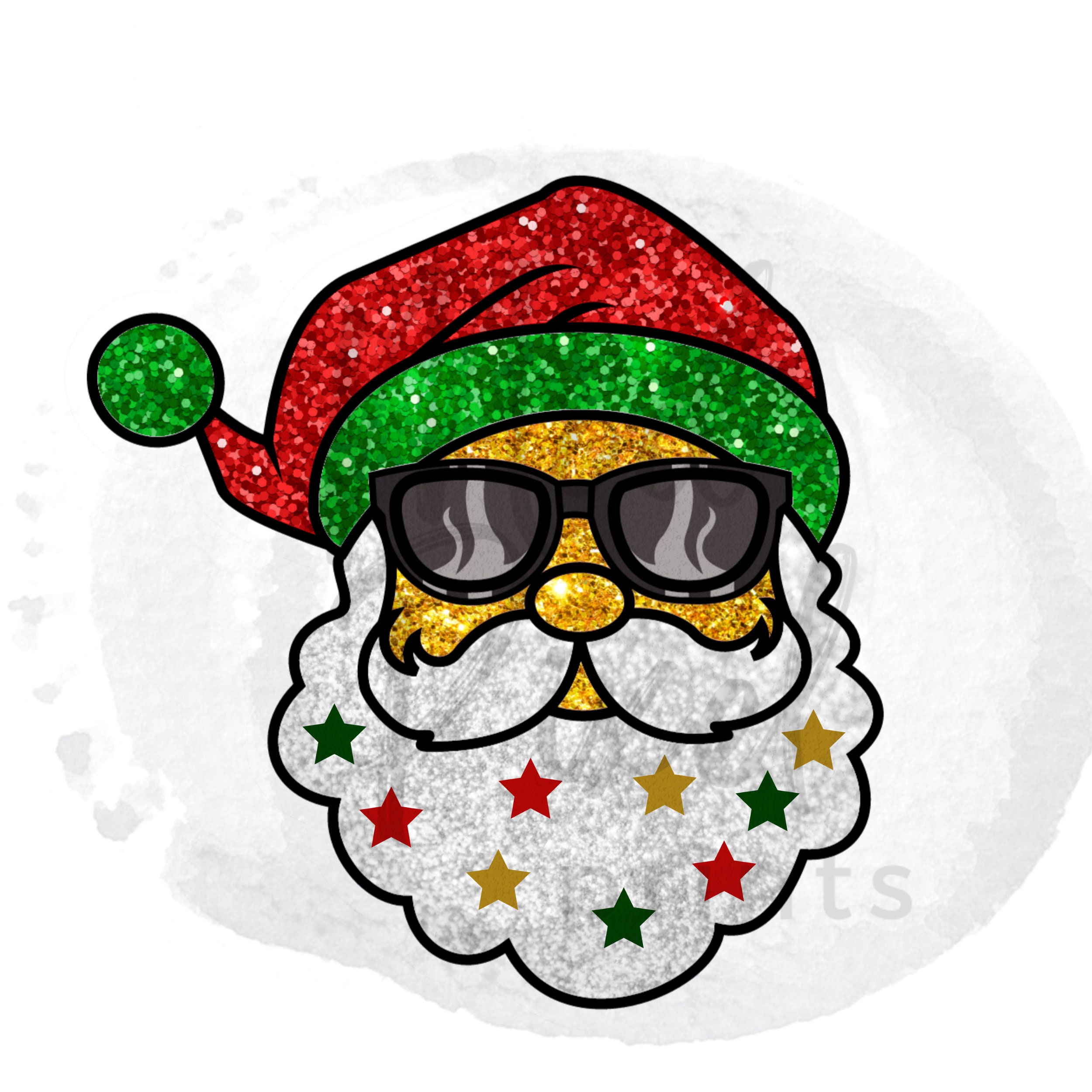 Santa With Sunglasses PNG, Christmas PNG Cute Christmas Shirt Digital ...