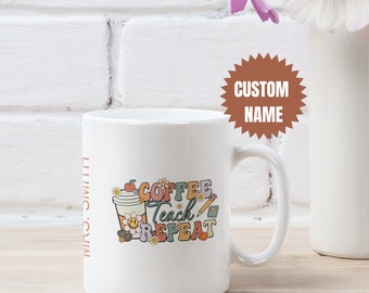 Personalisierte Lehrer-Geschenk-Tasse, Lehrer-Kaffeetasse, personalisierte Lehrer-Tasse
