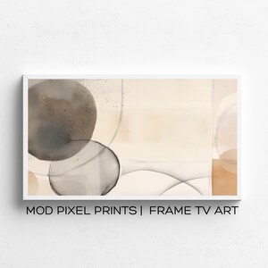 Samsung Frame TV Art | Neutral Muted Minimalist Abstract Painting | Samsung Frame tv Art SET | Instant DIGITAL Download