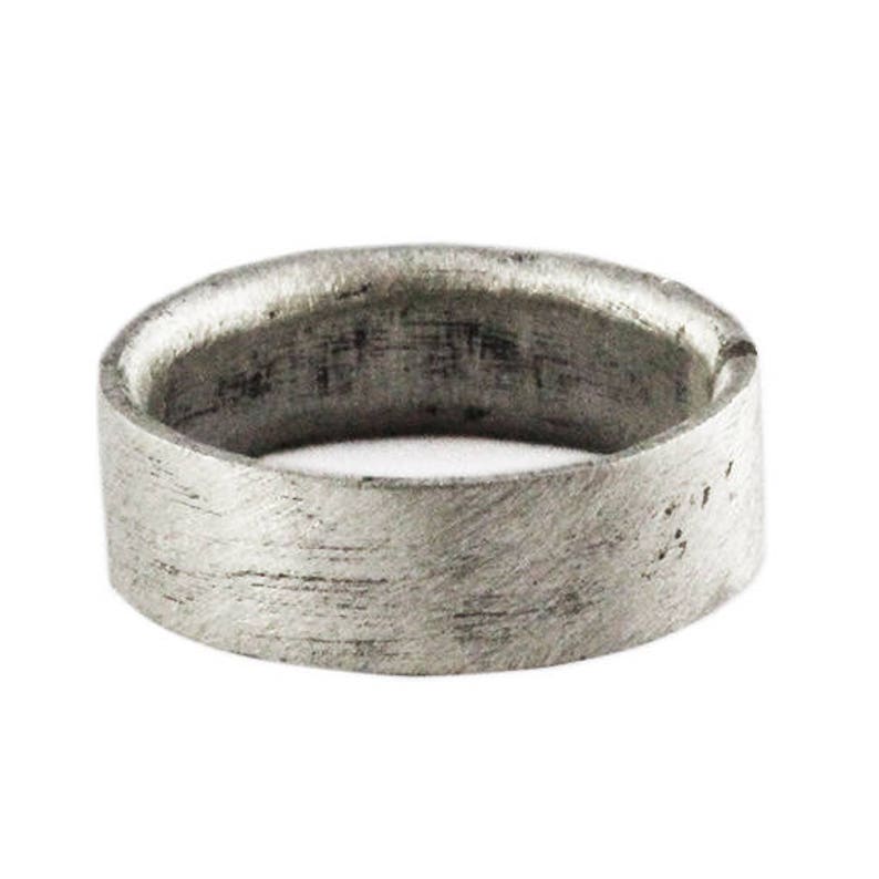 Rustic Mens Wedding Band Mens Wedding Band Wedding Band Man Silver Engraved Wedding Ring Man Ring image 6