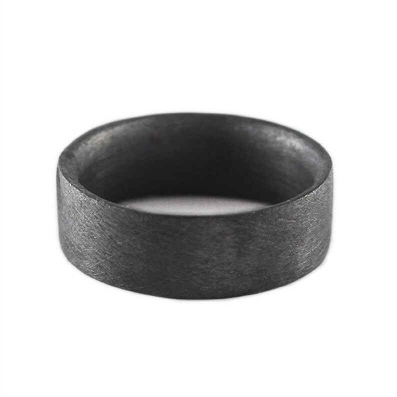 Black Wedding Band Black Wedding Ring Mens Wedding Band Black Etsy